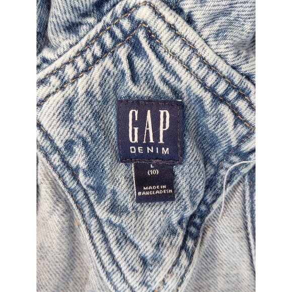 Gap Denim Overalls Shorts For Kids Size 10 Light Wash - Picture 2 of 8